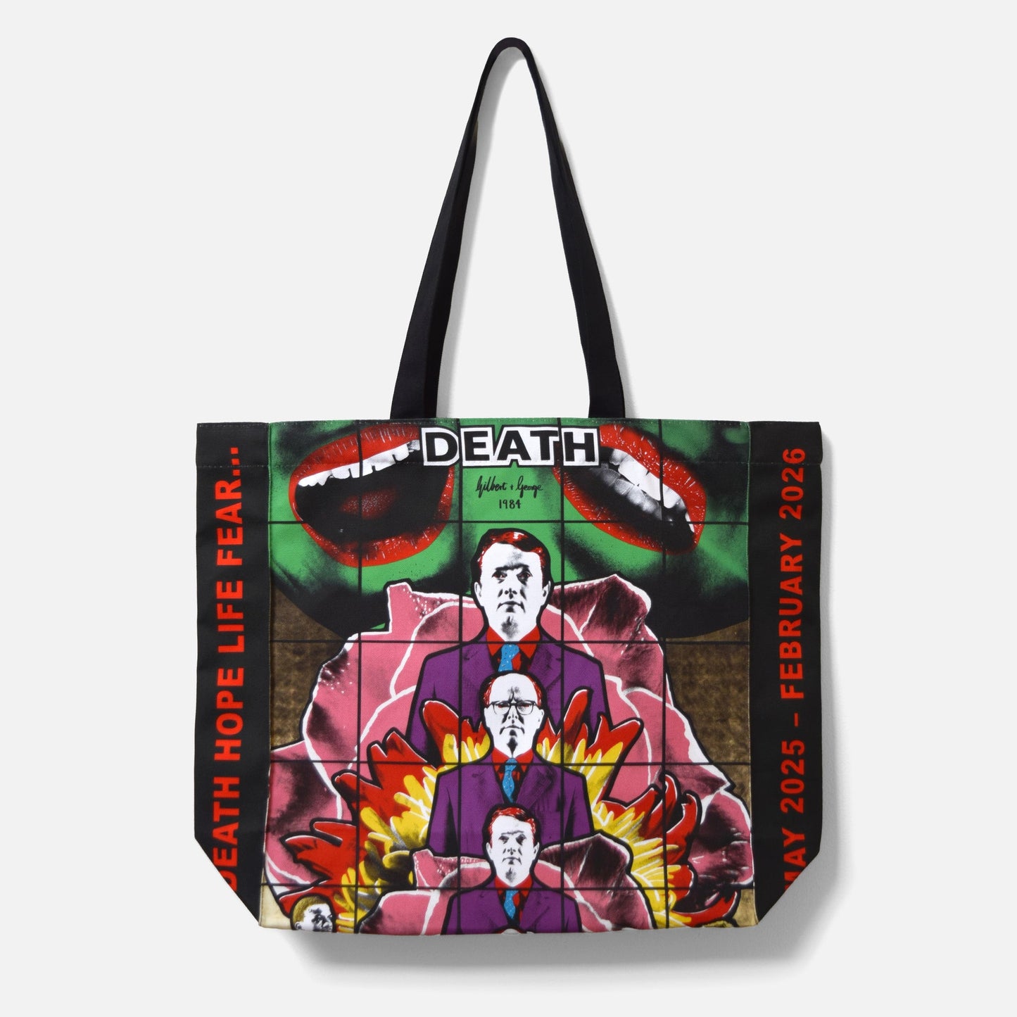 Gilbert & George - 'DEATH HOPE LIFE FEAR...' - Tote Bag